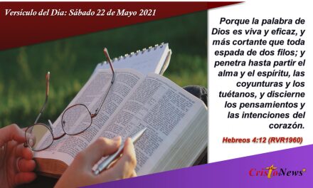 Versículo del Día: Sábado 22 de Mayo de 2021