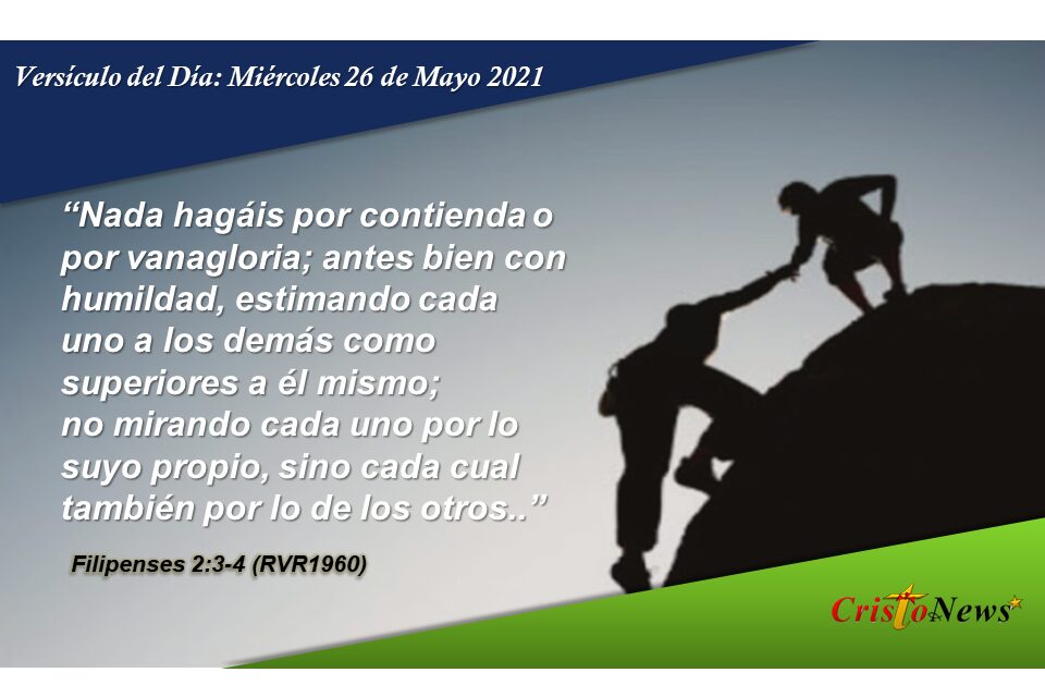 Versículo del día: Miércoles 26 de Mayo de 2021