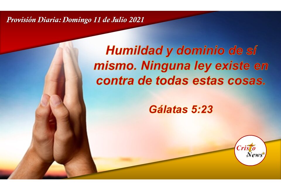 Humildad y Templanza dos virtudes que nos ayudan a tener el carácter de Jesucristo: Provisión Domingo 11 de Julio de 2021