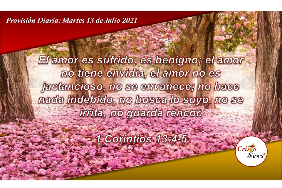 Solo en Jesucristo conocemos y vivimos la Supremacía del Amor: Provisión Martes 13 de Julio de 2021