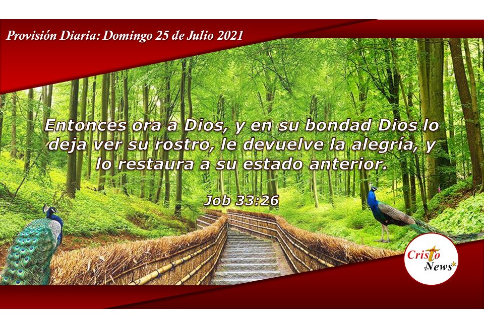 Orar a Dios nos fortalece la esperanza y restaura nuestra fe por medio de Jesucristo: Provisión Domingo 25 de Julio de 2021