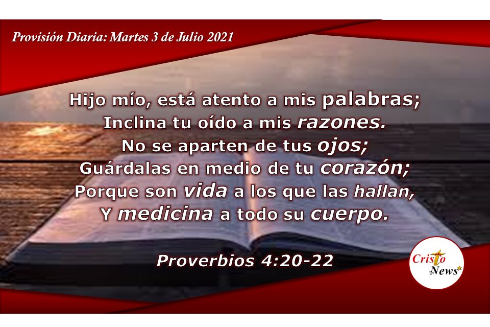 En la palabra de Dios encontramos la sabiduría y el entendimiento necesario para nuestra vida: Provisión Martes 3 de Agosto de 2021