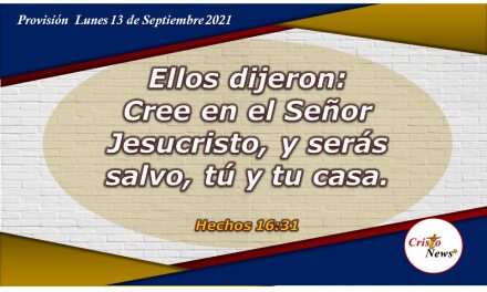 Jesucristo es camino, verdad y vida para la Salvación: Provisión 13 de Septiembre de 2021