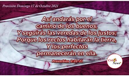 El camino de los justos lo guía la palabra de Dios: Provisión Domingo 17 de Octubre de 2021