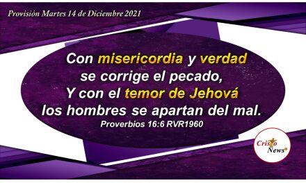 El temor de Dios nos llena de misericordia, amor y verdad: Provisión Martes 14 de Diciembre de 2021