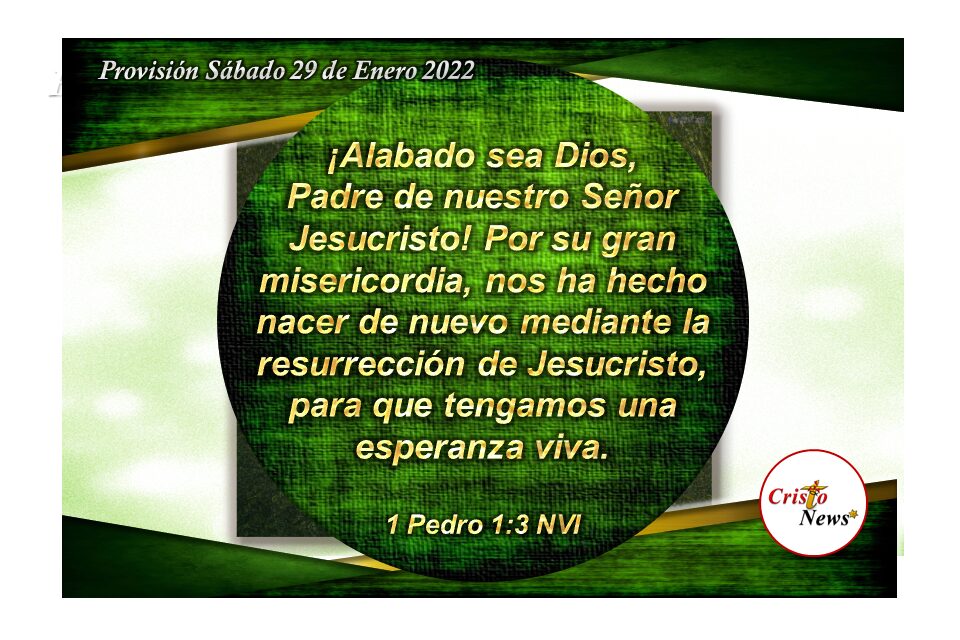 Jesucristo es esperanza viva: Provisión Sábado 29 de Enero 2022