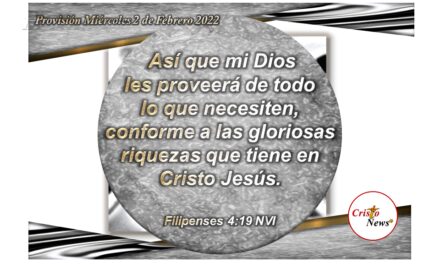 Jesucristo nos garantiza paz y gozo en todas las circunstancias porque es promesa de Dios: Provisión Miércoles 2 de Febrero 2022