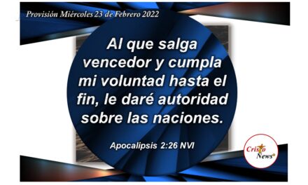 Jesucristo nos da la autoridad de su amor misericordioso: Provisión Miércoles 23 de Febrero de 2022