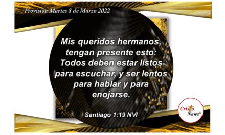 El amor, la paz y la paciencia son fruto que Jesucristo siembra en nuestra mente y corazón para cultivar el amor fraternal: Provisión Martes 8 de Marzo de 2022