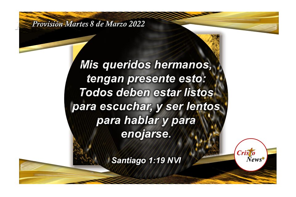 El amor, la paz y la paciencia son fruto que Jesucristo siembra en nuestra mente y corazón para cultivar el amor fraternal: Provisión Martes 8 de Marzo de 2022