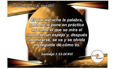 Escuchar la Palabra de Dios y ponerla en práctica es recibir la provisión necesaria para vivir a plenitud cada día en la paz de Jesucristo: Provisión Lunes 11 de Abril de 2022