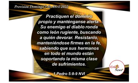 Practicar el Dominio Propio es mantenernos firmes y alerta ante nuestra timidez y temores con la fuerza que encontramos en el amor de Jesucristo: Provisión Domingo 3 de Abril de 2022
