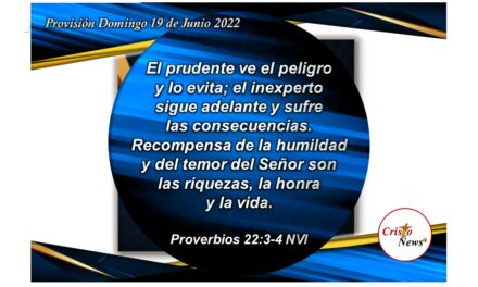 La prudencia y la humildad siguen a la sabiduría que viene del temor y obediencia a Dios por medio de Jesucristo: Provisión Domingo 19 de Junio de 2022