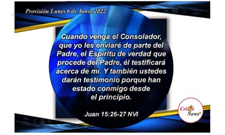 El Espíritu Santo es la guía que nos regaló Dios Padre para transitar el Camino de verdad y vida a través de Jesucristo: Provisión Lunes 6 de Junio de 2022