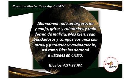 Demostremos  amor, compasión y perdón unos a otros como nos instruye Jesucristo a través del Evangelio de la Paz: Provisión martes 16 de agosto de 2022