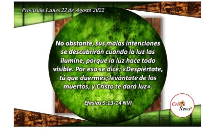 Despertar a la luz de Jesucristo en nosotros es la certeza y convicción de Caminar haciendo la voluntad de Dios Padre: Provisión lunes 22 de Agosto de 2022