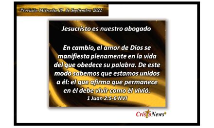 Vivir bajo el modelo de Jesucristo es manifestar el amor de Dios Padre en nuestras vidas: Provisión miércoles 28 de Septiembre de 2022