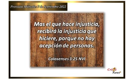 Jesucristo es el Camino correcto de paz, fe, esperanza y amor: Provisión miércoles 7 de Septiembre de 2022