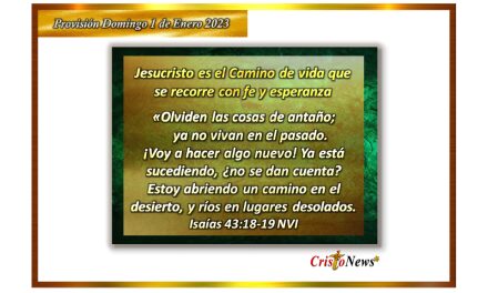 Jesucristo es el Camino de vida que se recorre con fe y esperanza: Provisión domingo 1 de Enero de 2023