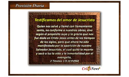 Testificamos del amor de Jesucristo caminando bajo sus principios e imitando su modelo de humildad: Provisión miércoles 8 de marzo de 2023